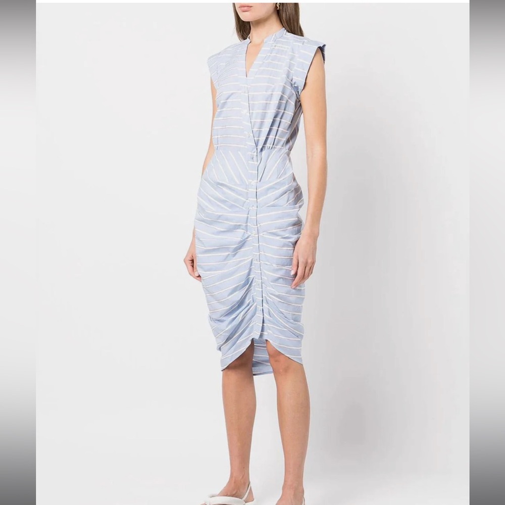 Veronica Beard Ruched Shirtdress